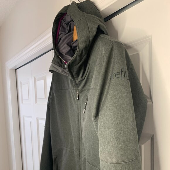 Firefly Women’s Charcoal Grey Hooded Jacket – XL, Polyester, Multiple Zips & Ven - Picture 7 of 16